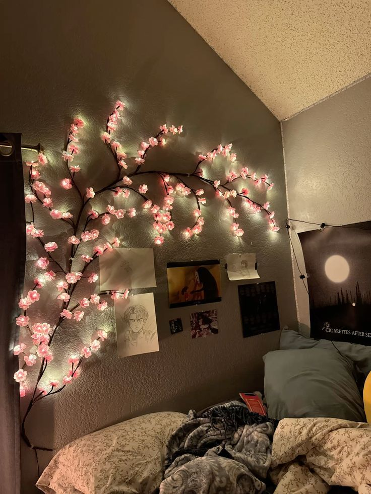 Cherry Blossom LED Wall Light – Aesthetic Room Décor Lamp