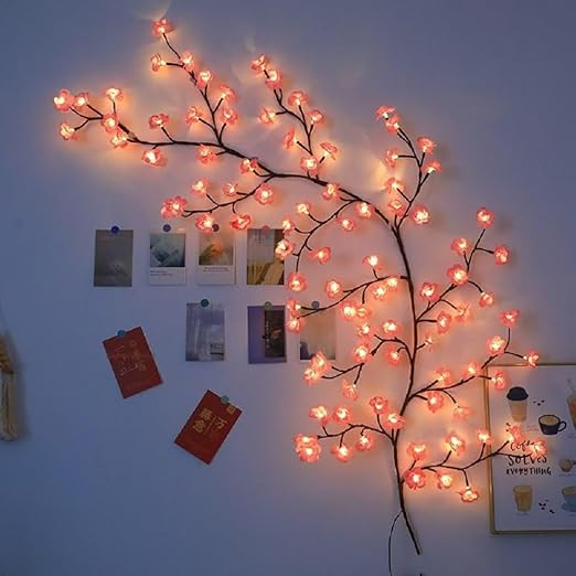 Cherry Blossom LED Wall Light – Aesthetic Room Décor Lamp