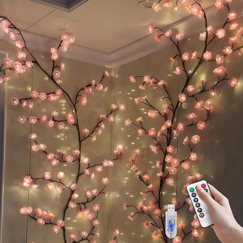 Cherry Blossom LED Wall Light – Aesthetic Room Décor Lamp