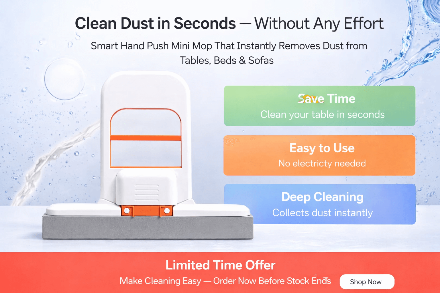 Smart Hand Push Mini Mop