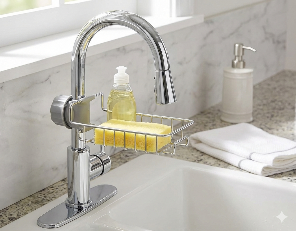 Stainless Steel Faucet Sponge Holder