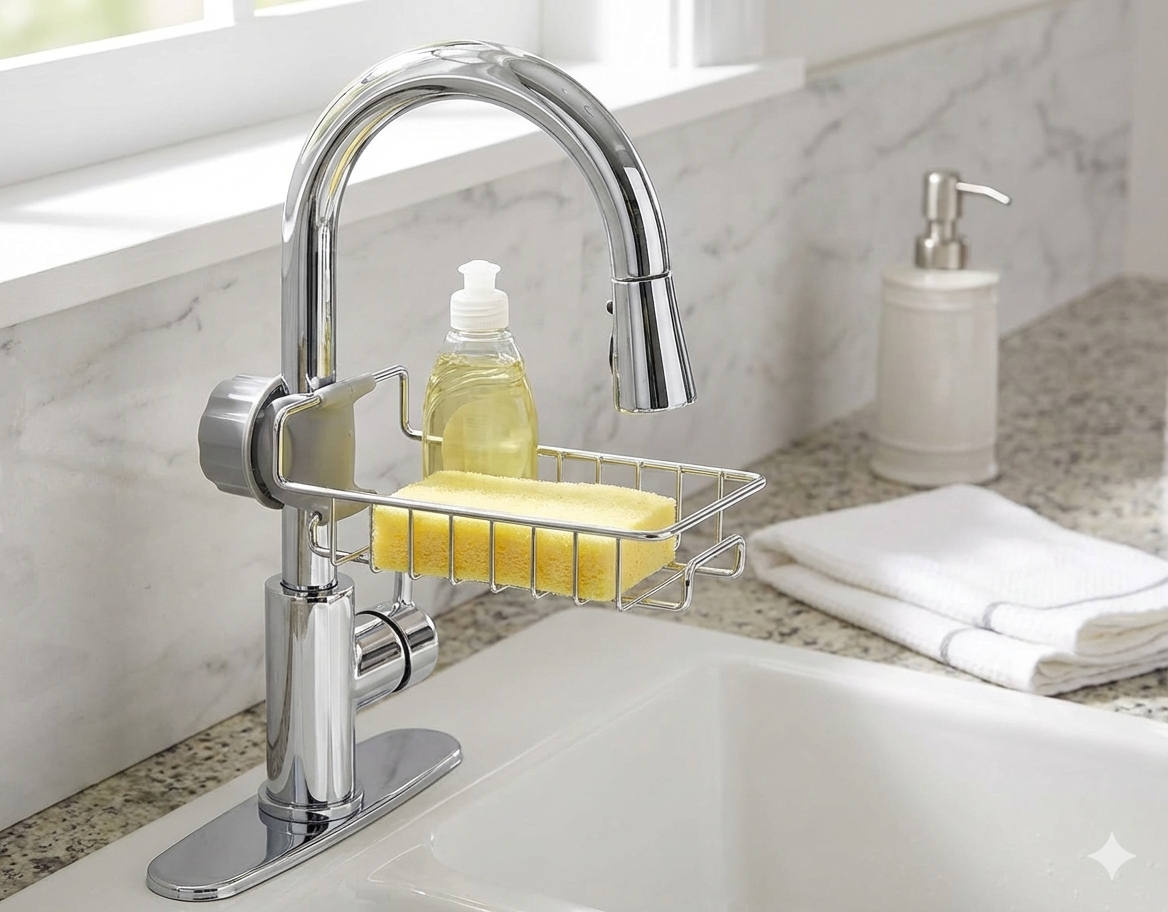 Stainless Steel Faucet Sponge Holder