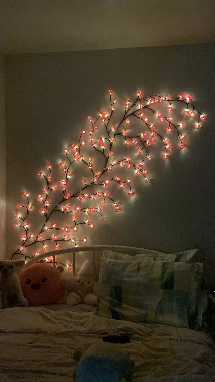 Cherry Blossom LED Wall Light – Aesthetic Room Décor Lamp